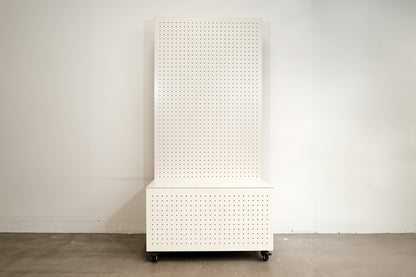 Freestanding Pegboard with IKEA METOD Box