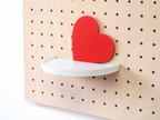 Étagère déco enfant nuage, cœur, soleil pour pegboard – tablette murale