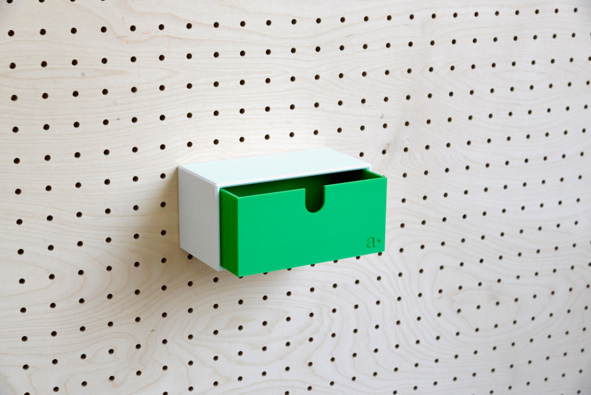 Casier coloré multifonction pour pegboard – bac de rangement mural