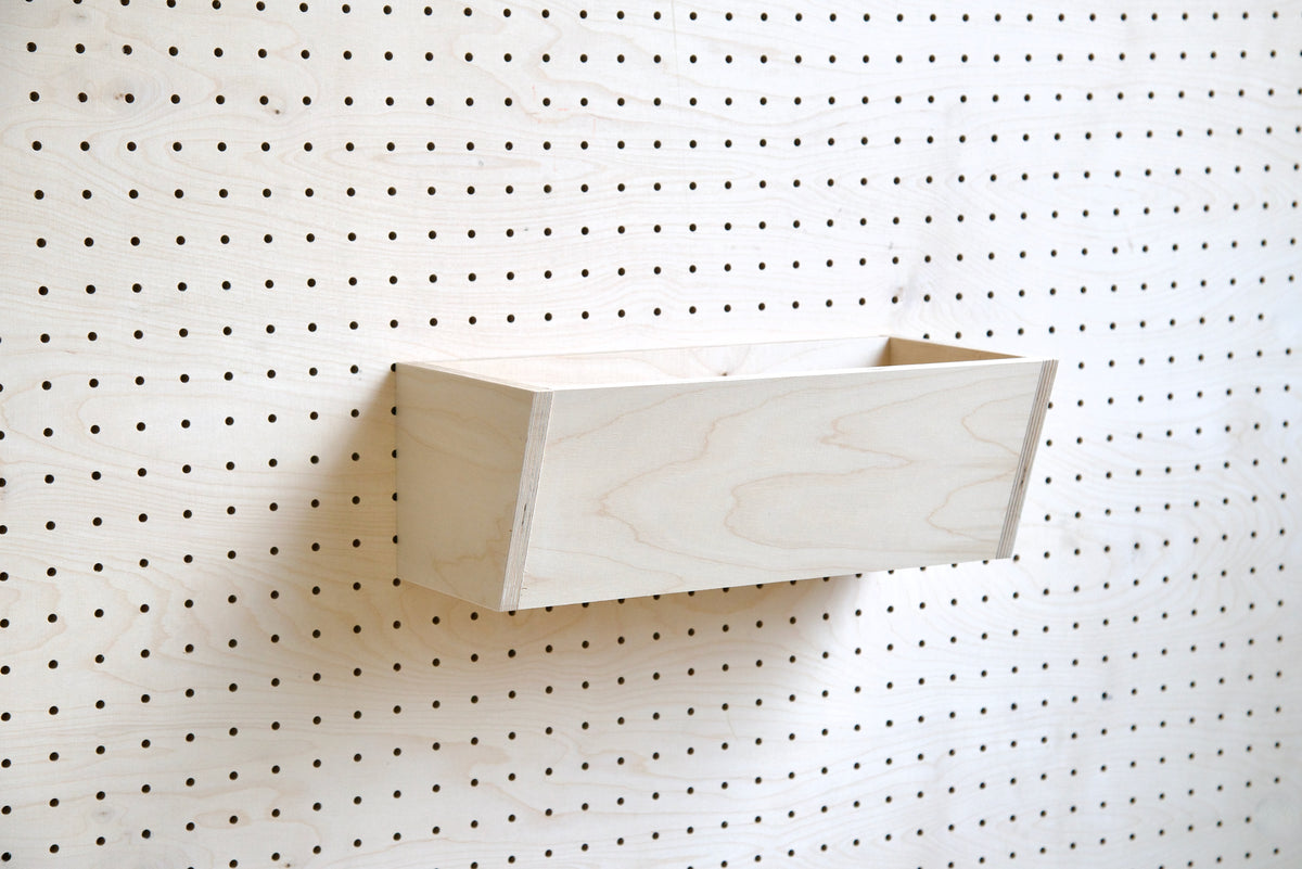 Wooden Pegboard Tray – Wall-Mounted Storage Bin