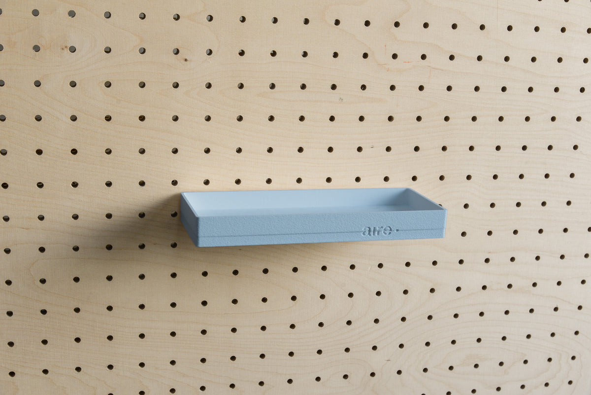 Étagère avec rebords pour pegboard – tablette murale de rangement
