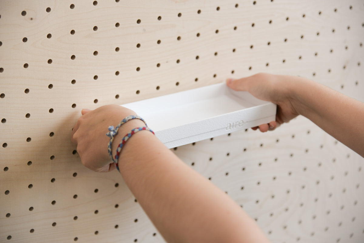 Pegboard Shelf with Lip – Wall-Mounted Storage Shelf
