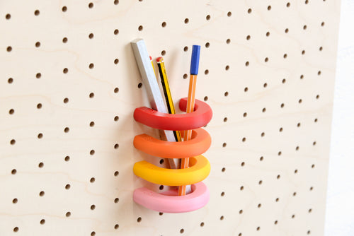 Coloured Ring Hook for Pegboard – Half-Circle Wall Hook for Perforated Panels