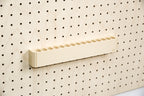 Empty pegboard highlighter holder with 15 3D-printed slots - Aire
