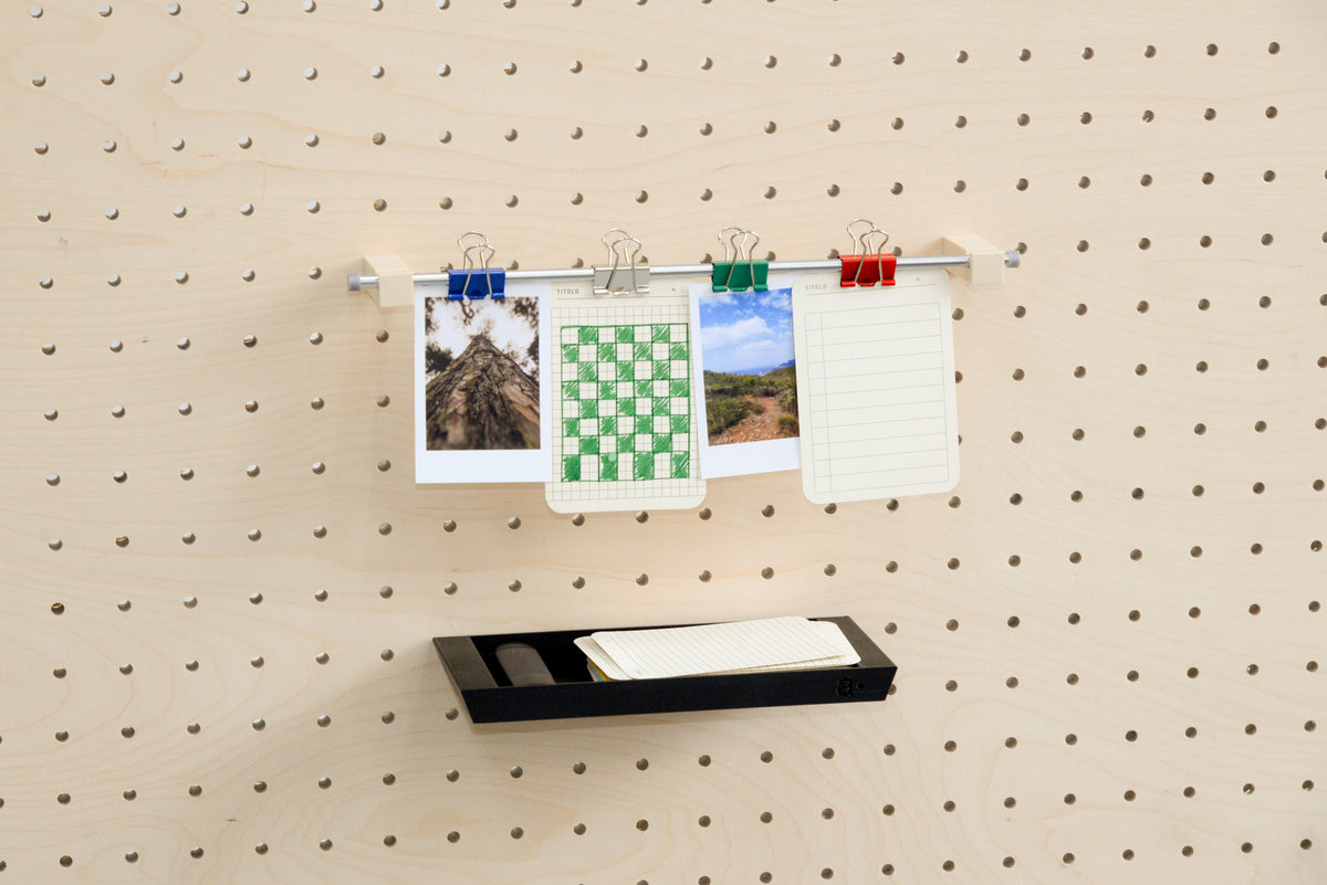 Photo Holder – Metal Rod Poster and Card Display for Pegboard
