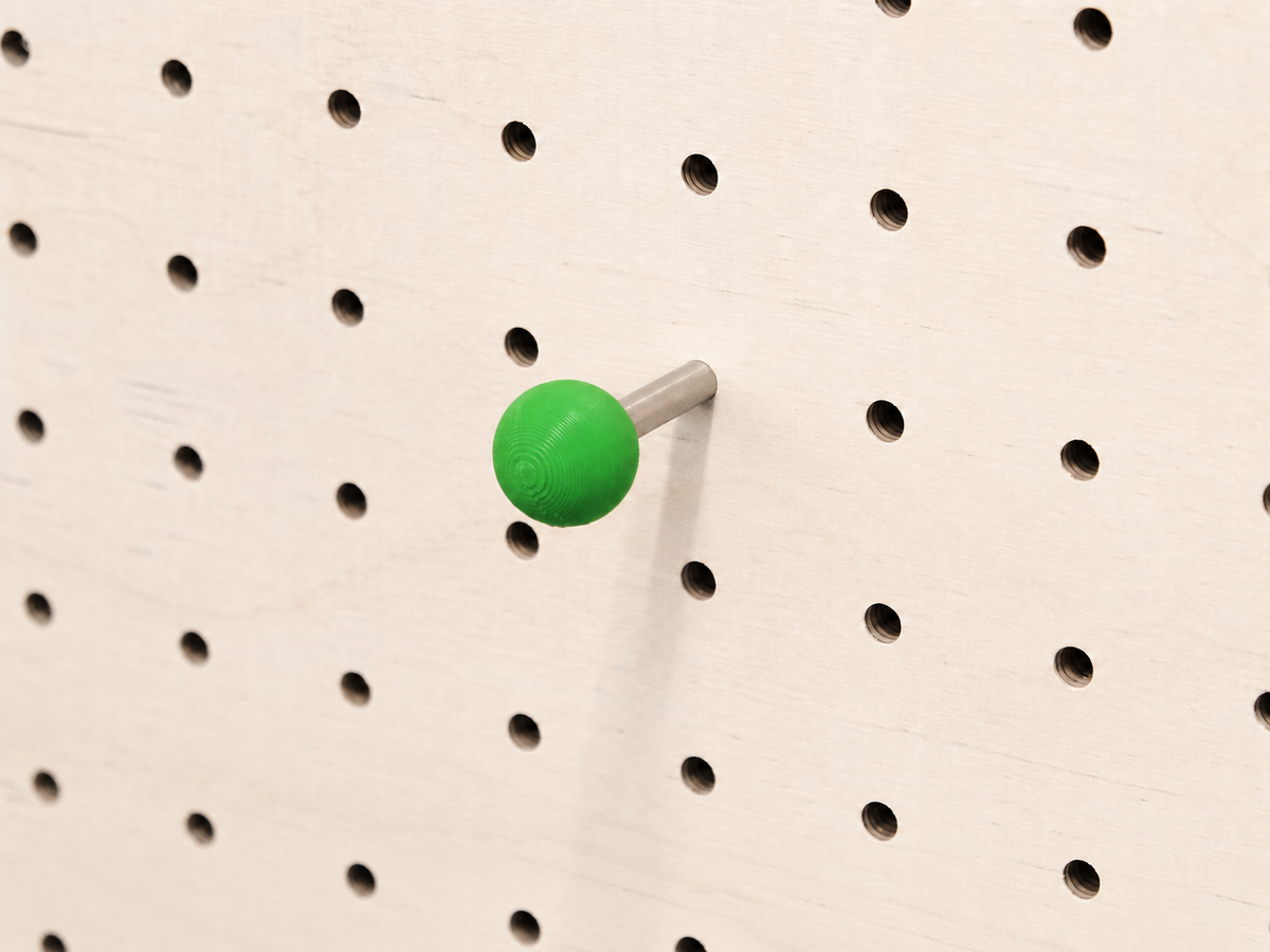 Tourillon coloré vert pour pegboard – Aire