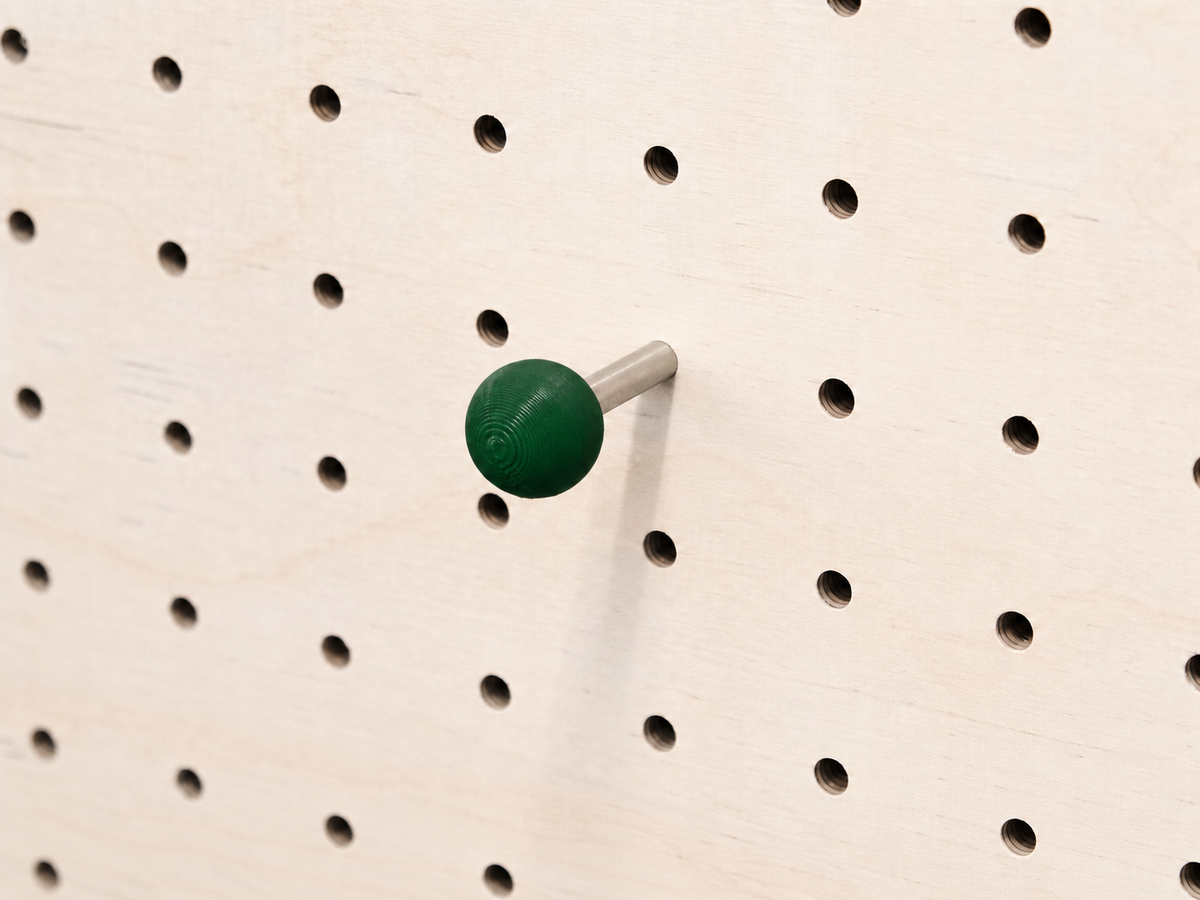 Tourillon coloré vert foncé pour pegboard – Aire