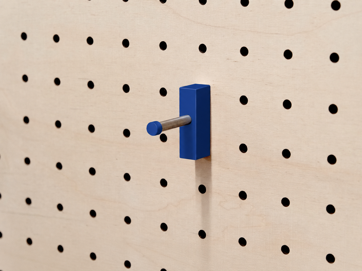 Crochet mural multi-usages pour pegboard – patère panneau perforé