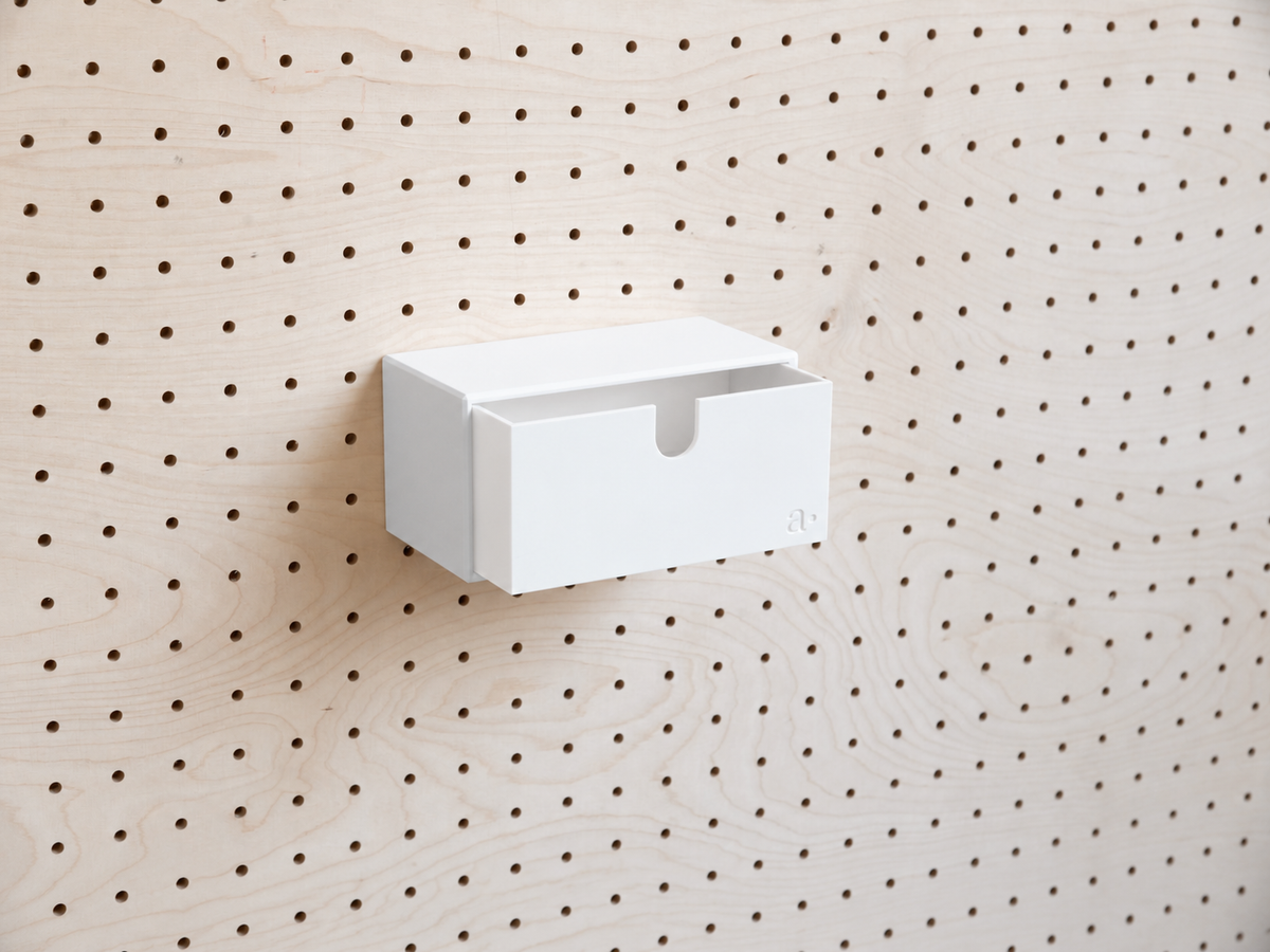 Casier coloré multifonction pour pegboard – bac de rangement mural