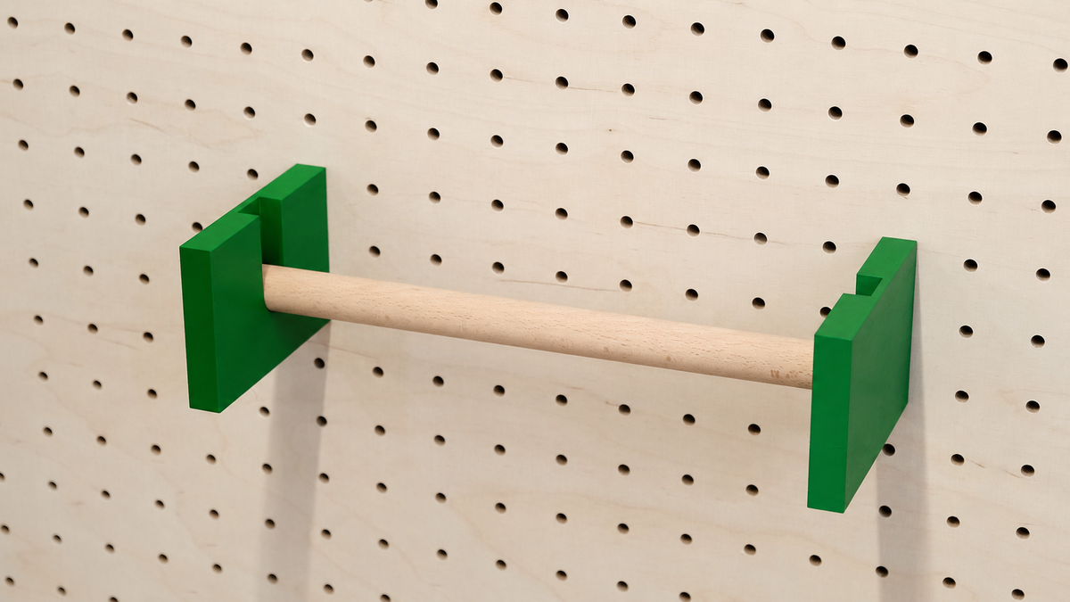 Porte-rouleau essuie-tout mural pour pegboard – panneau perforé cuisine