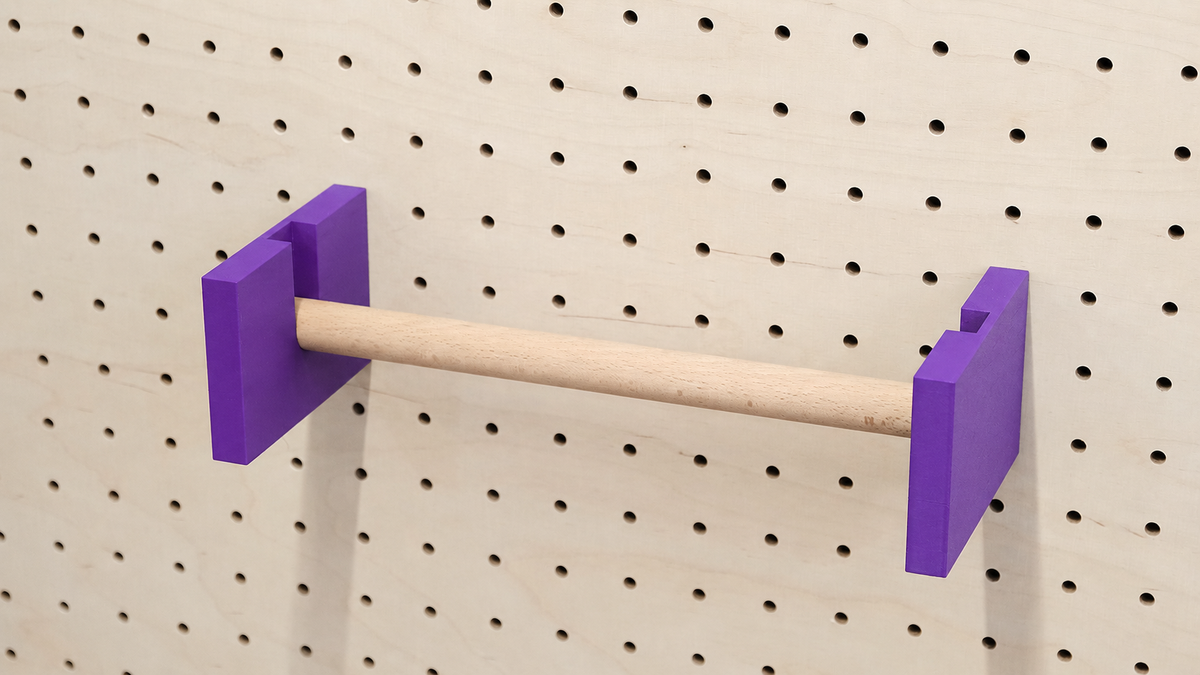 Porte-rouleau essuie-tout mural pour pegboard – panneau perforé cuisine