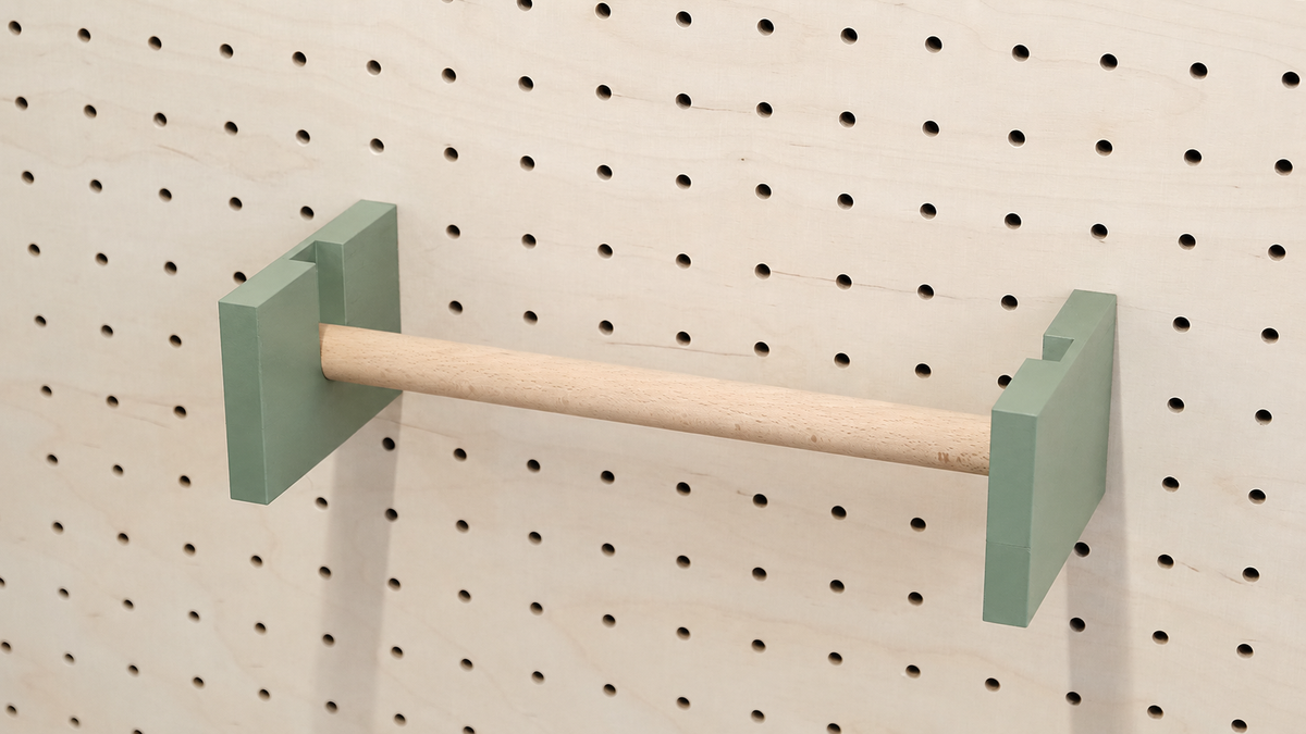 Porte-rouleau essuie-tout mural pour pegboard – panneau perforé cuisine