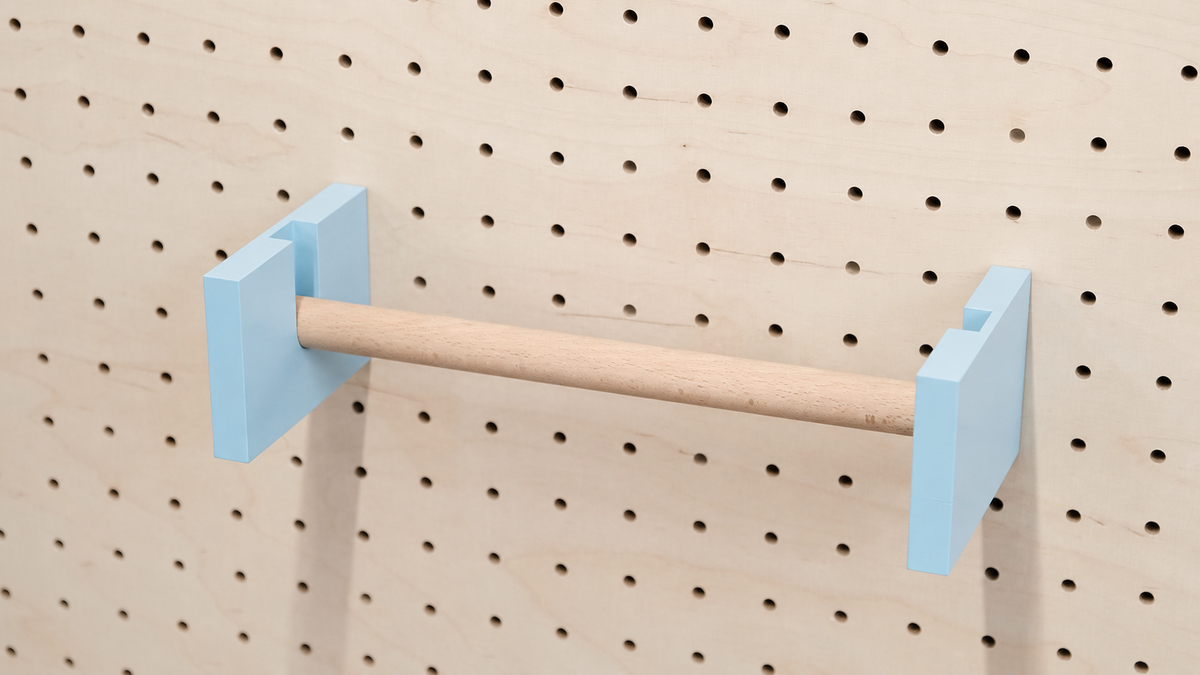 Porte-rouleau essuie-tout mural pour pegboard – panneau perforé cuisine