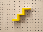 Étagère escalier pour pegboard – porte-objets minimaliste en impression 3D