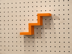 Étagère escalier pour pegboard – porte-objets minimaliste en impression 3D