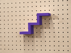 Étagère escalier pour pegboard – porte-objets minimaliste en impression 3D