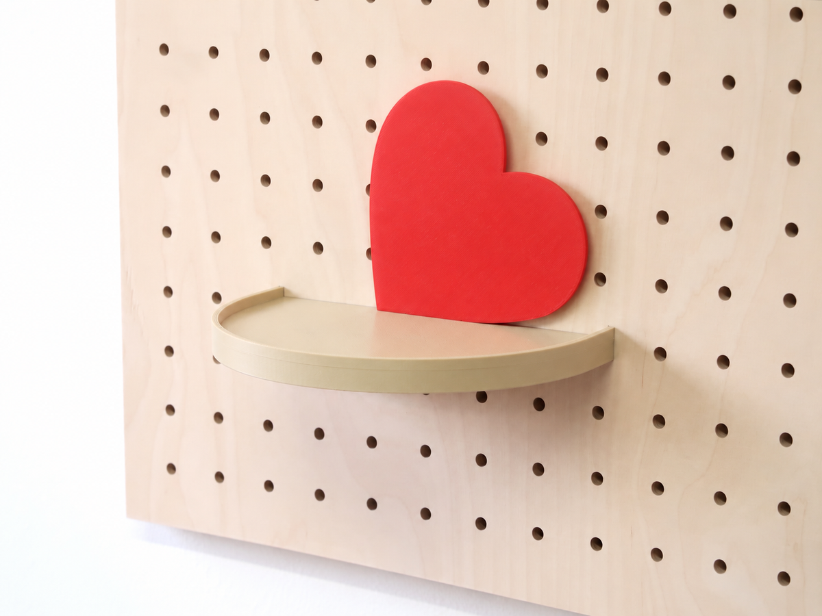 Étagère déco enfant nuage, cœur, soleil pour pegboard – tablette murale
