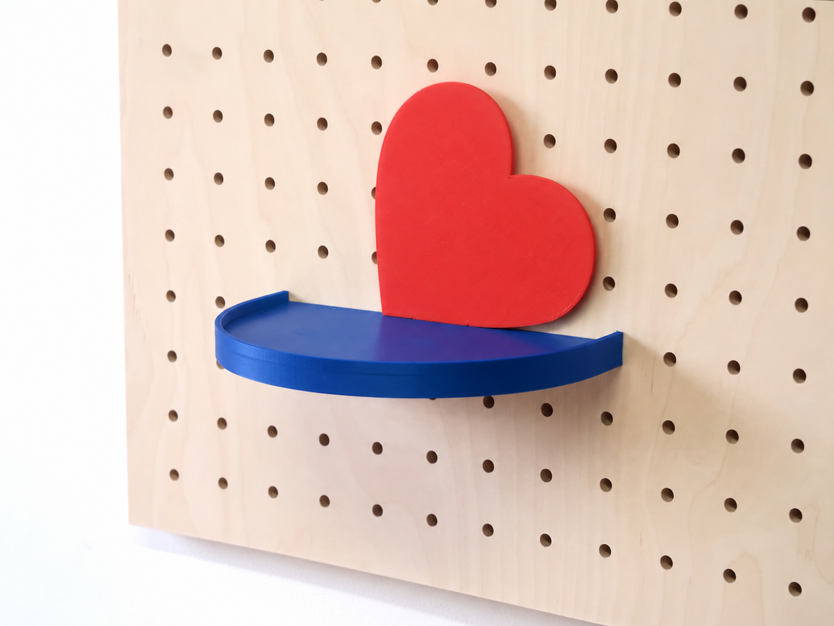 Étagère déco enfant nuage, cœur, soleil pour pegboard – tablette murale