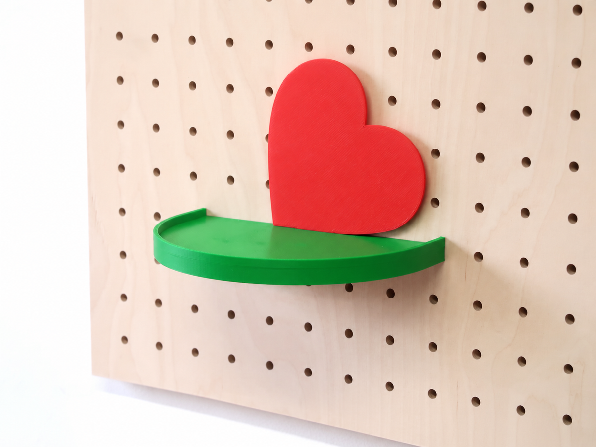 Étagère déco enfant nuage, cœur, soleil pour pegboard – tablette murale