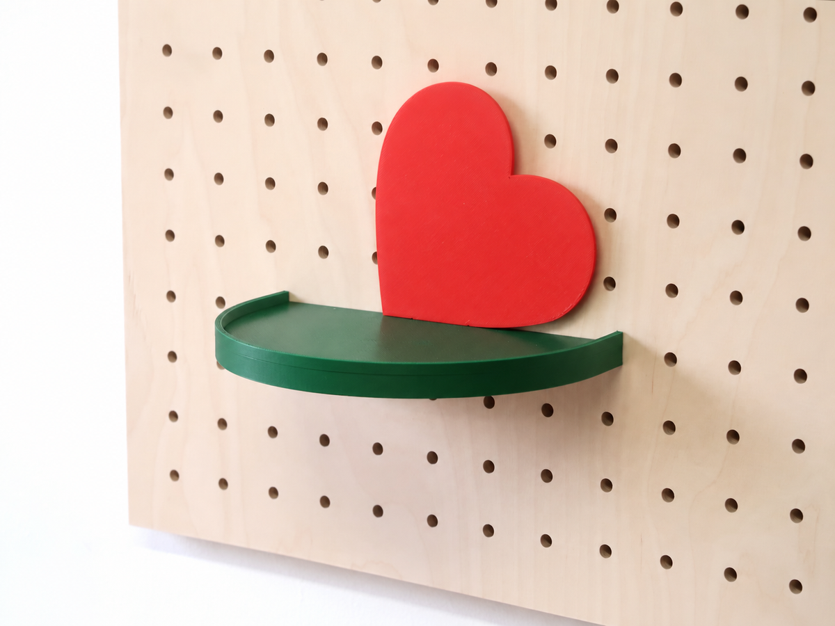 Étagère déco enfant nuage, cœur, soleil pour pegboard – tablette murale
