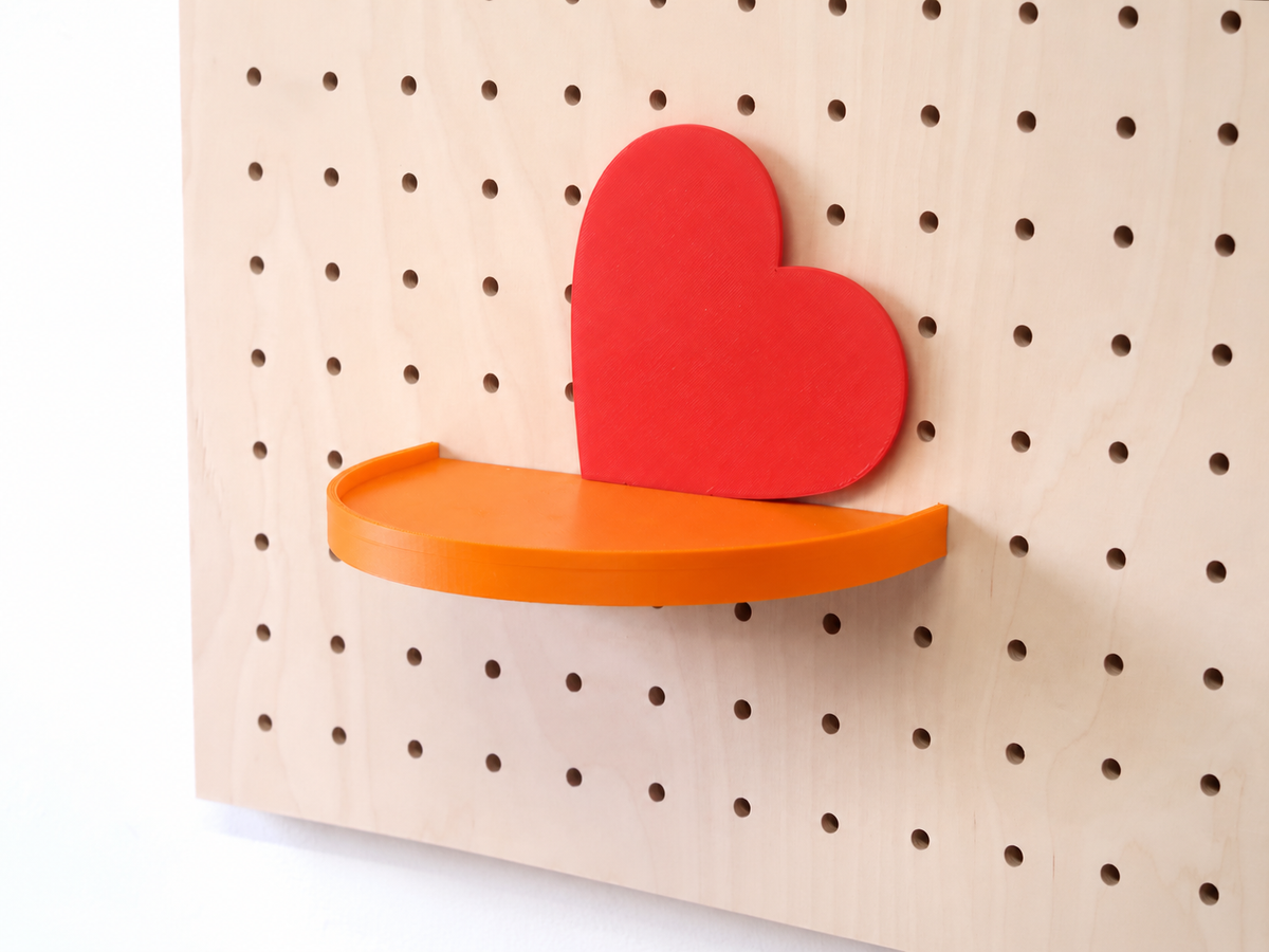 Étagère déco enfant nuage, cœur, soleil pour pegboard – tablette murale