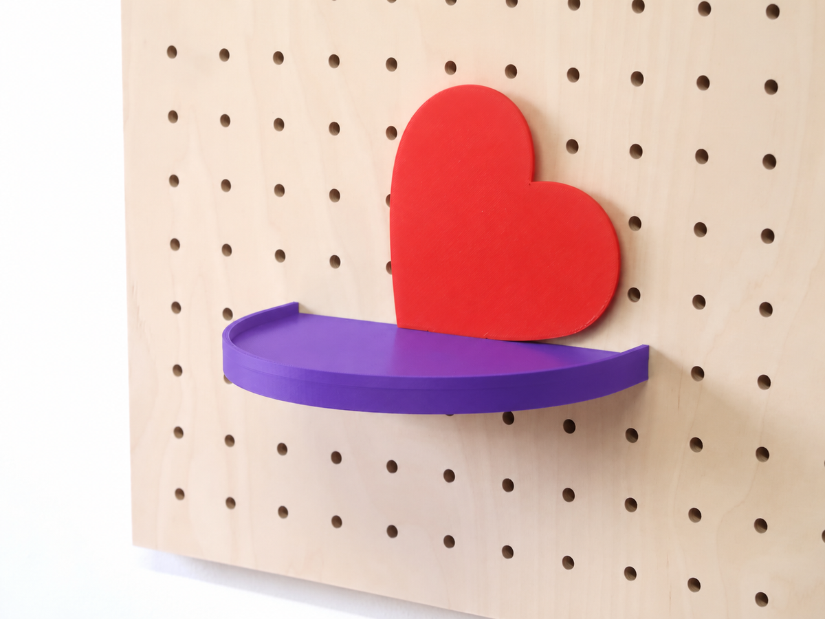 Étagère déco enfant nuage, cœur, soleil pour pegboard – tablette murale