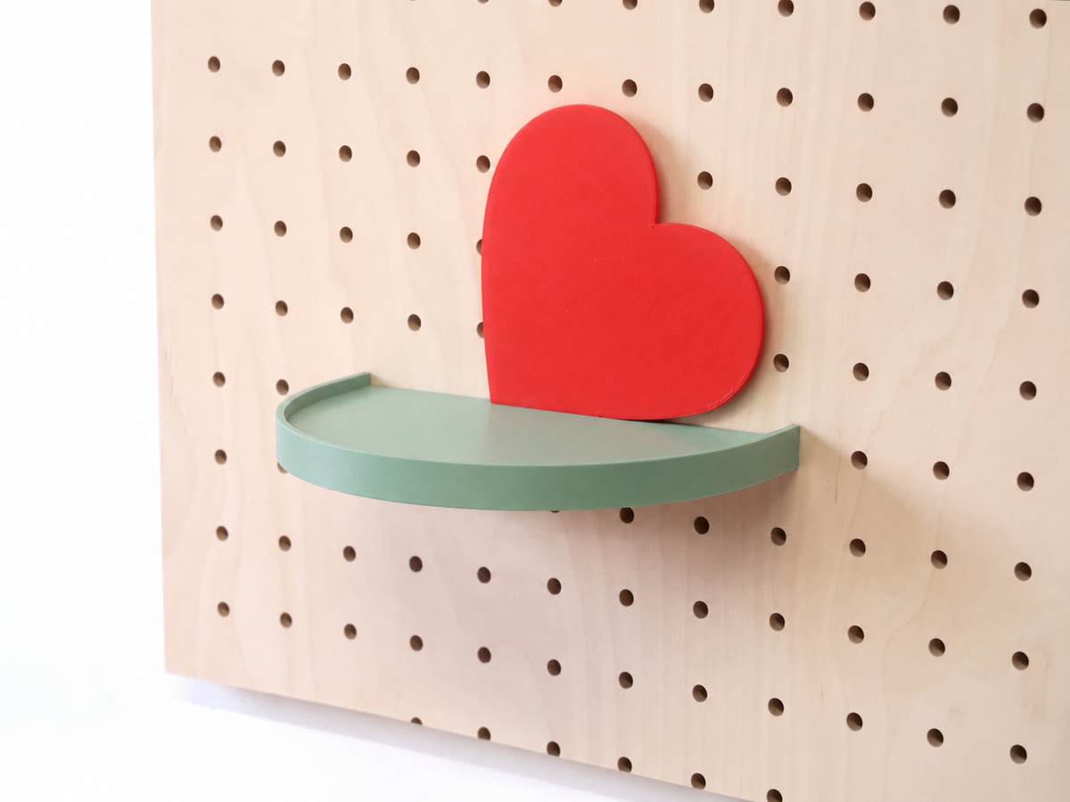 Étagère déco enfant nuage, cœur, soleil pour pegboard – tablette murale