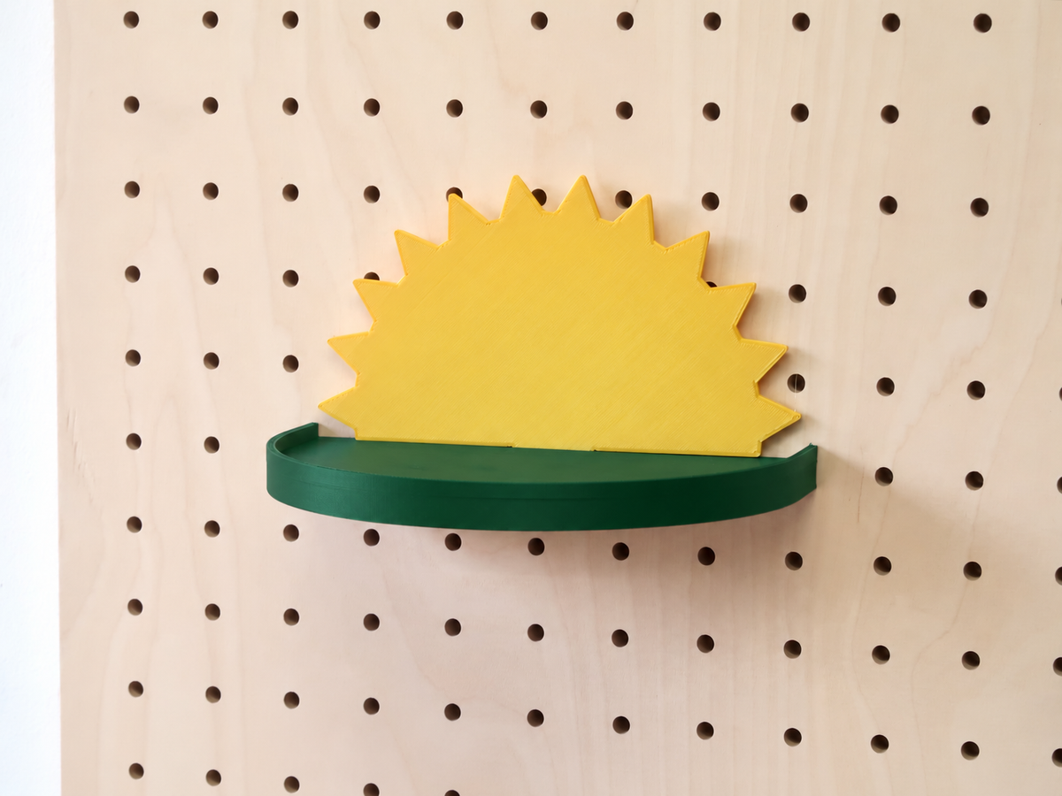Étagère déco enfant nuage, cœur, soleil pour pegboard – tablette murale