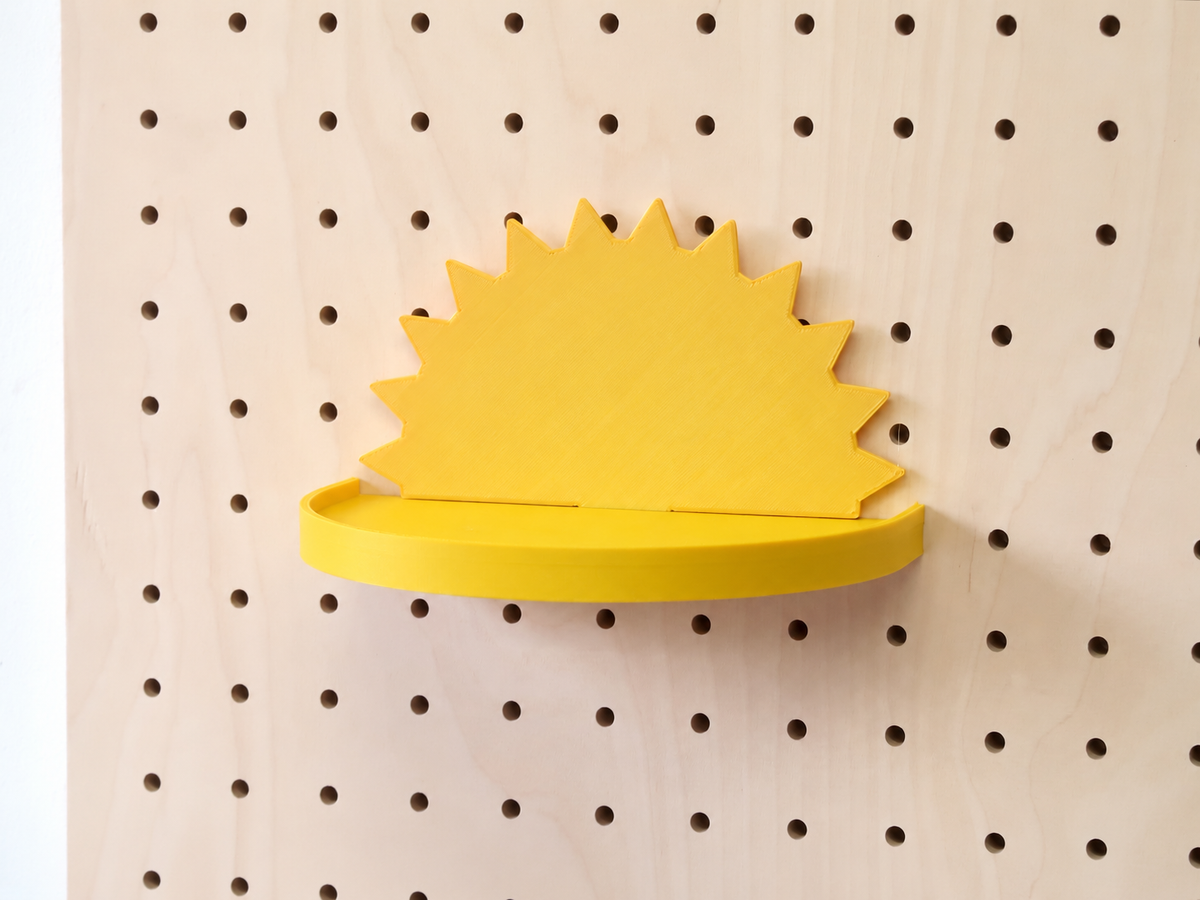 Étagère déco enfant nuage, cœur, soleil pour pegboard – tablette murale