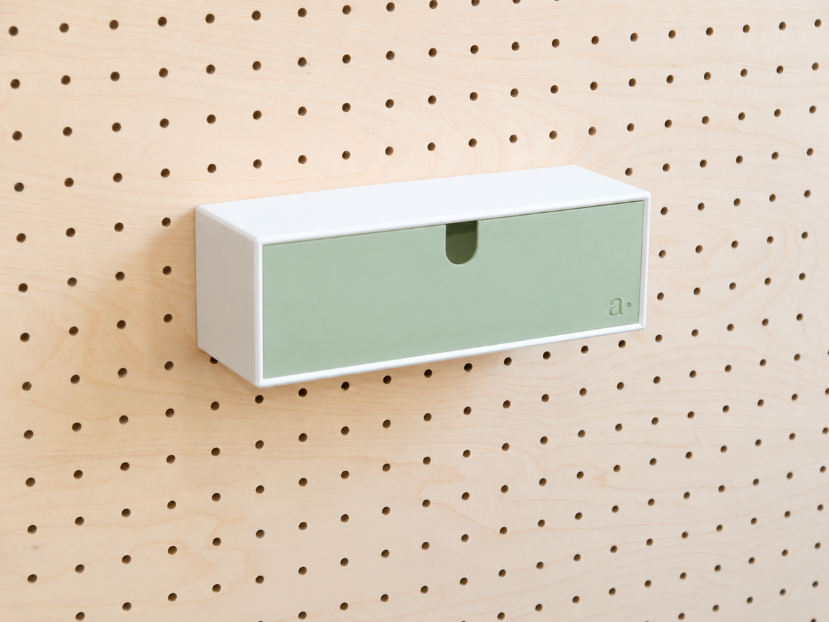 Casier coloré multifonction pour pegboard – bac de rangement mural