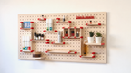Kit rangement maquillage pour pegboard – organiseur mural panneau perforé