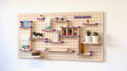 Kit rangement maquillage pour pegboard – organiseur mural panneau perforé
