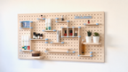 Kit rangement maquillage pour pegboard – organiseur mural panneau perforé