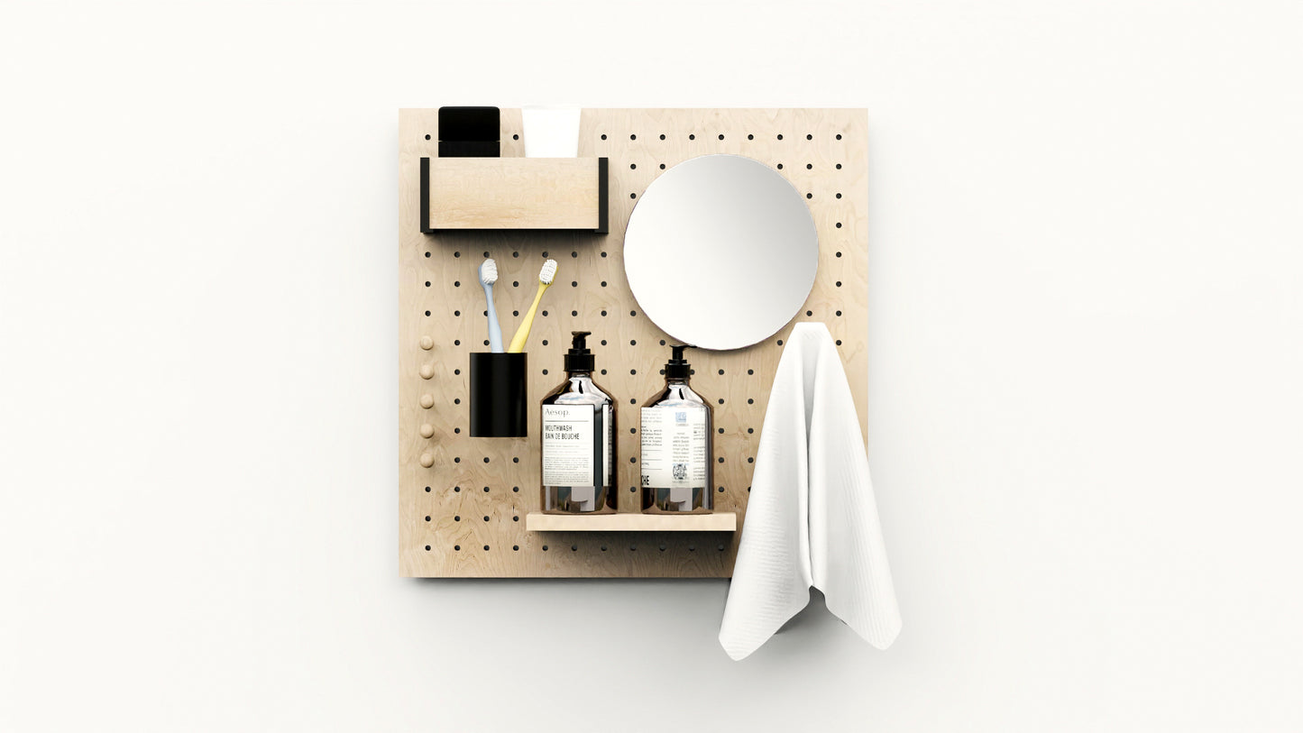 Pegboard Perforated Panel Kit + Office Accessories