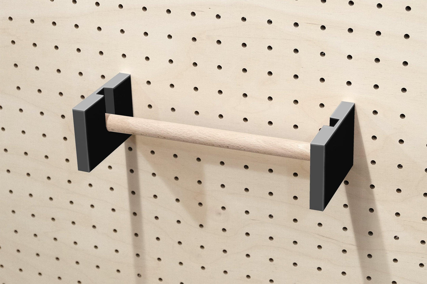 Paper towel roll holder for Pegboard