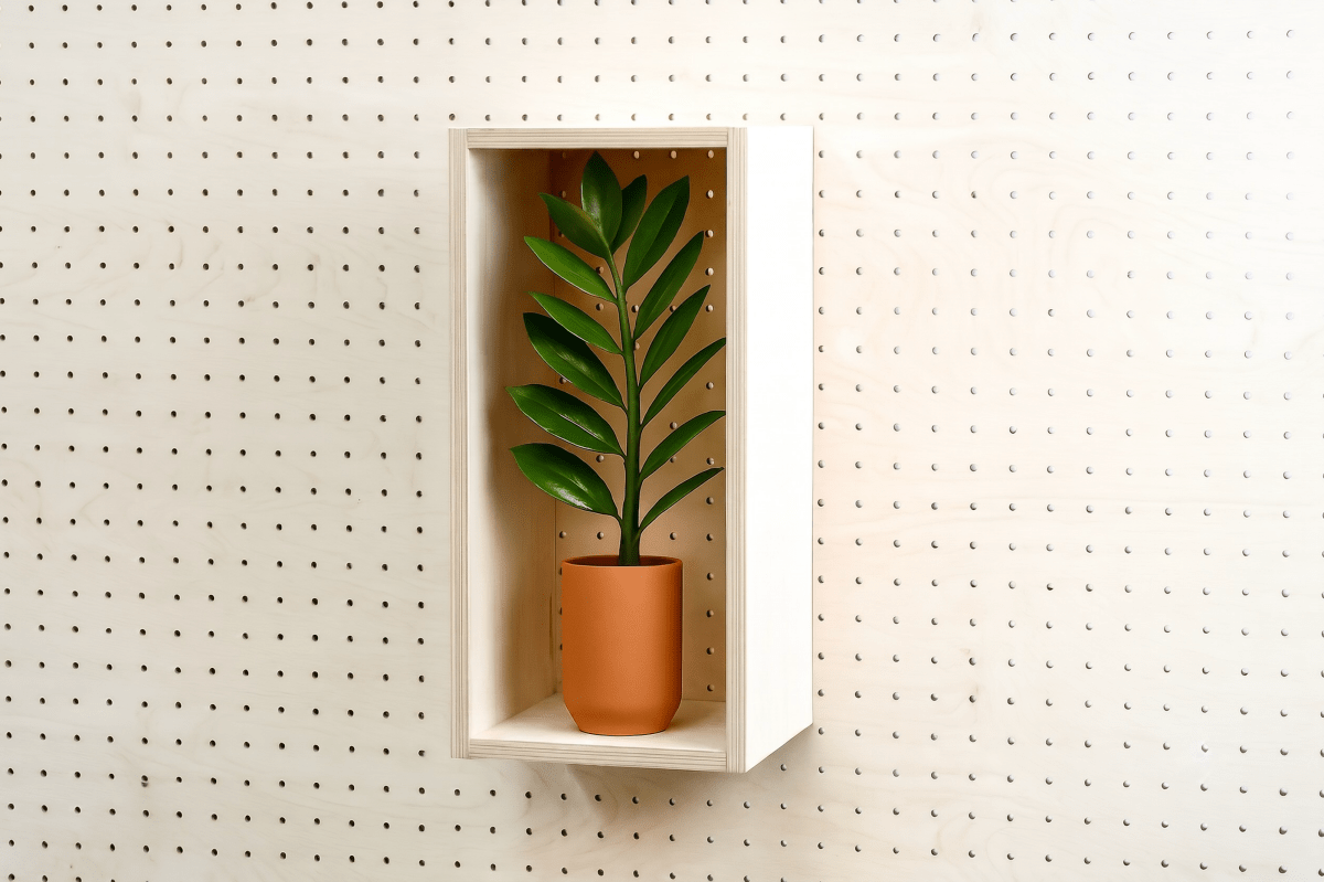 Casier de rangement en bois pour pegboard – bac mural panneau perforé - Accessoires - Aire - A205-3 - 3