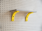 Étagère murale avec équerre pour pegboard – tablette en bois panneau perforé - Aire -  - 16