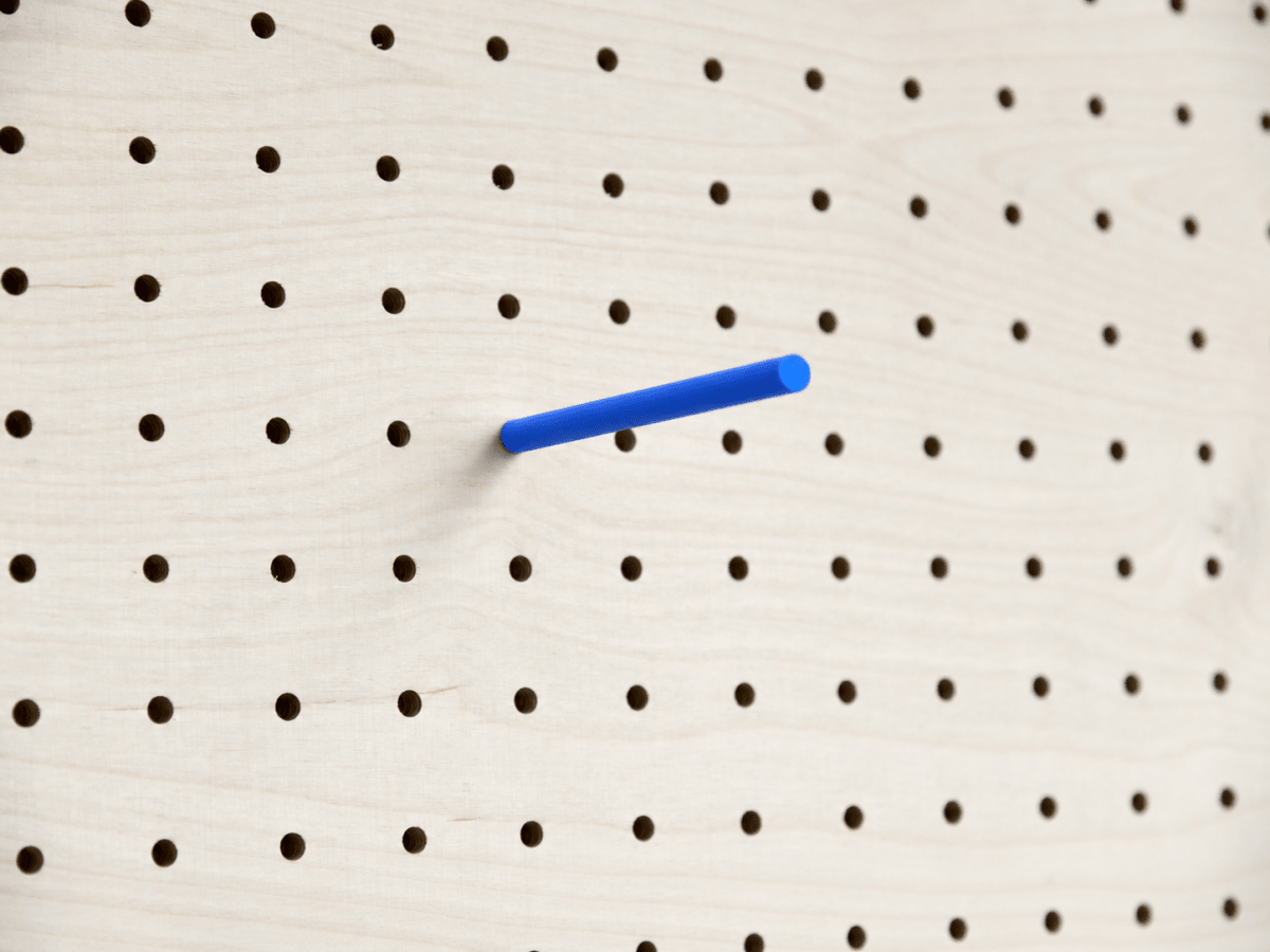 Goupille colorée bleue pour pegboard – tige inox gainée – Aire
