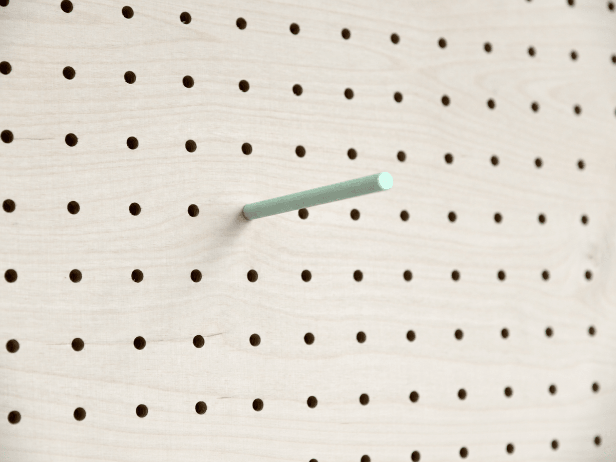 Goupille colorée pour pegboard – tige inox gainée pour panneau perforé - Accessoires - Aire -  - 12