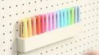 Tilting Highlighter Holder for Pegboard – Wall Organiser with 15 STABILO BOSS Pastel