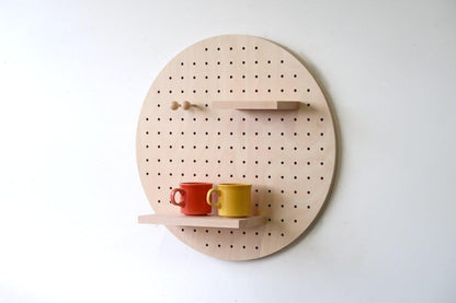 Panneau perforé - Pegboard Circulaire en bois - Diamètre 48 cm - OSB - Quark