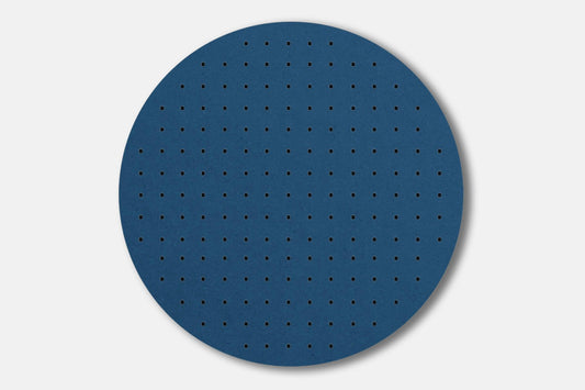 Panneau perforé - Pegboard Circulaire en bois - Diamètre 48 cm - Valchromat Bleu - Quark