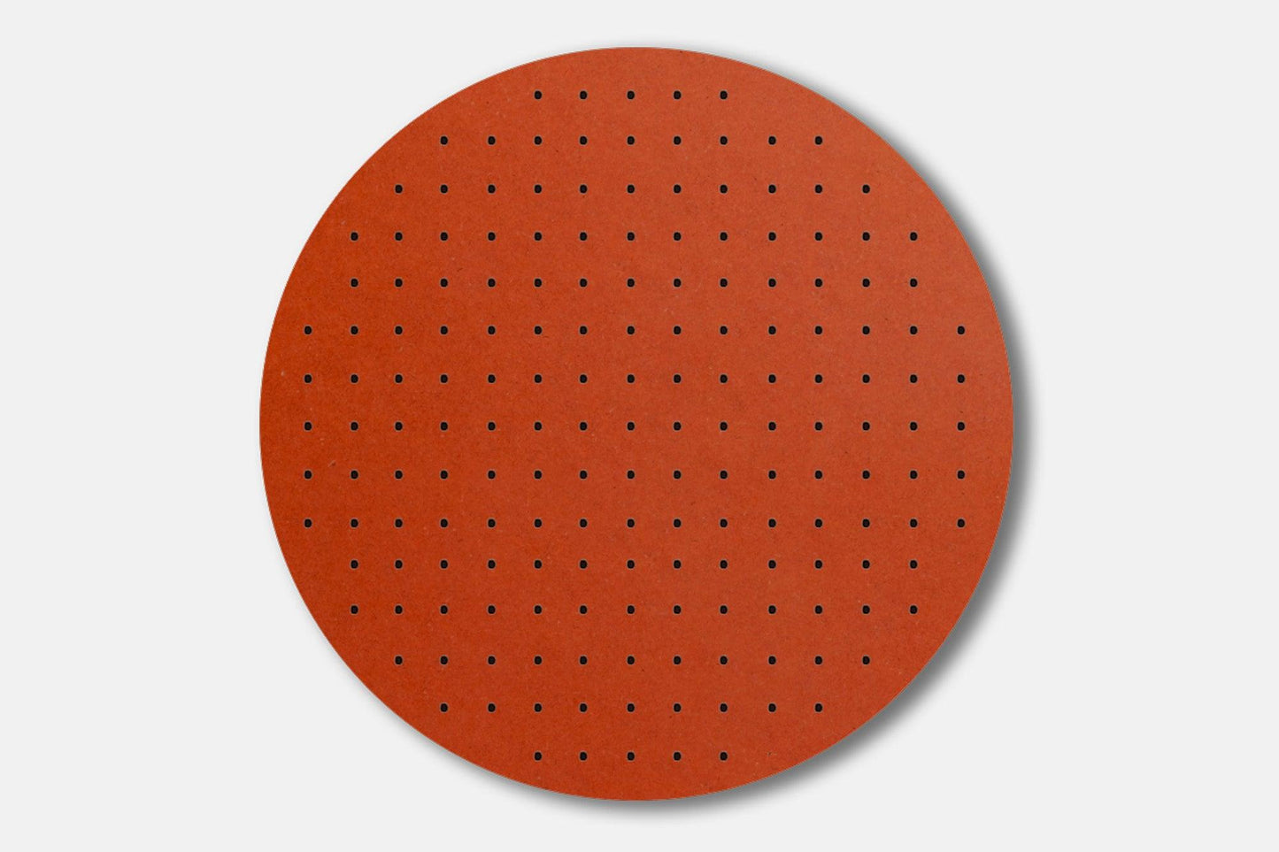 Panneau perforé - Pegboard Circulaire en bois - Diamètre 48 cm - Valchromat Orange - Quark