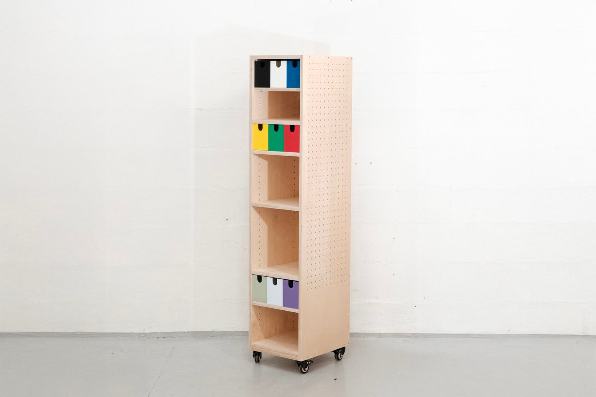 Tour de rangement perforée - Pegboard casier de rangement sur roulettes - Pegboard - Aire - TOUR2 - 9