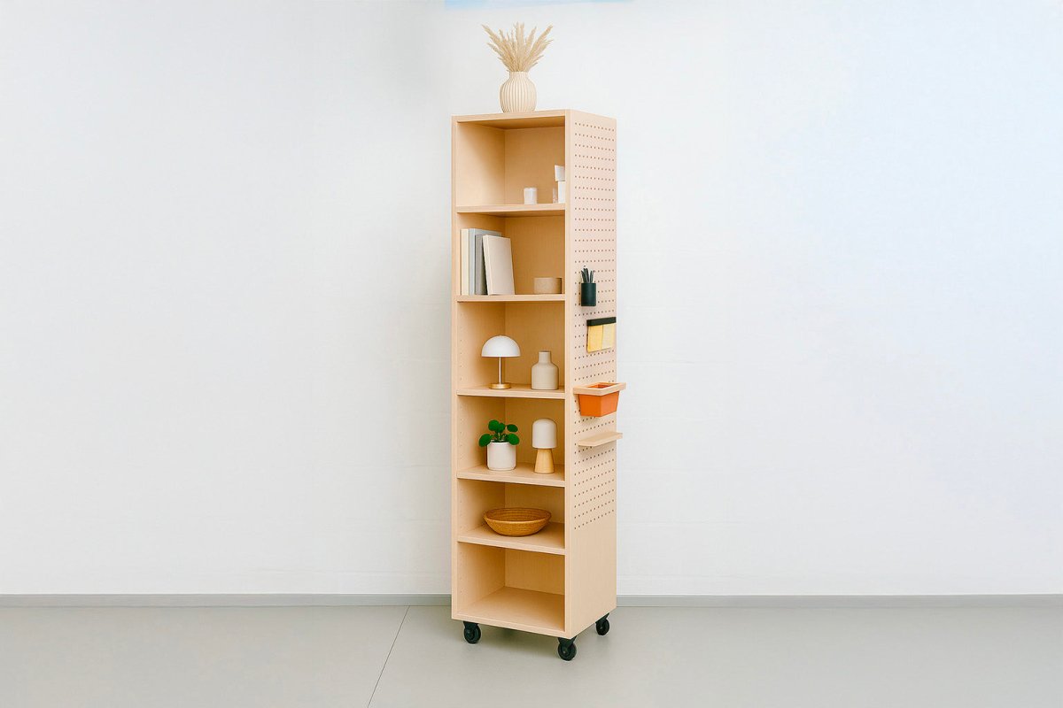 Tour de rangement perforée - Pegboard casier de rangement sur roulettes - Pegboard - Aire - TOUR1 - 5