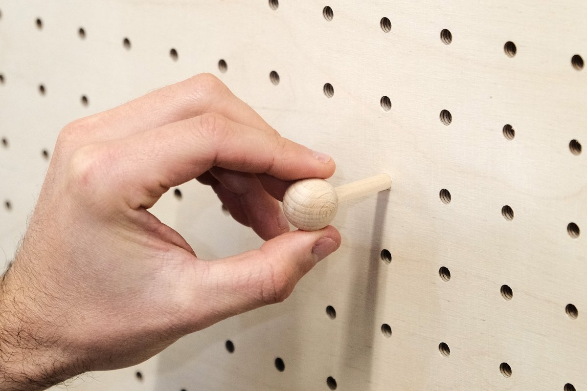 Tourillons pour Pegboard avec billes en bois tournées - Accessoires - Aire - A18-1 - 1