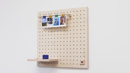 Wooden letters for Scrabble-style Pegboard