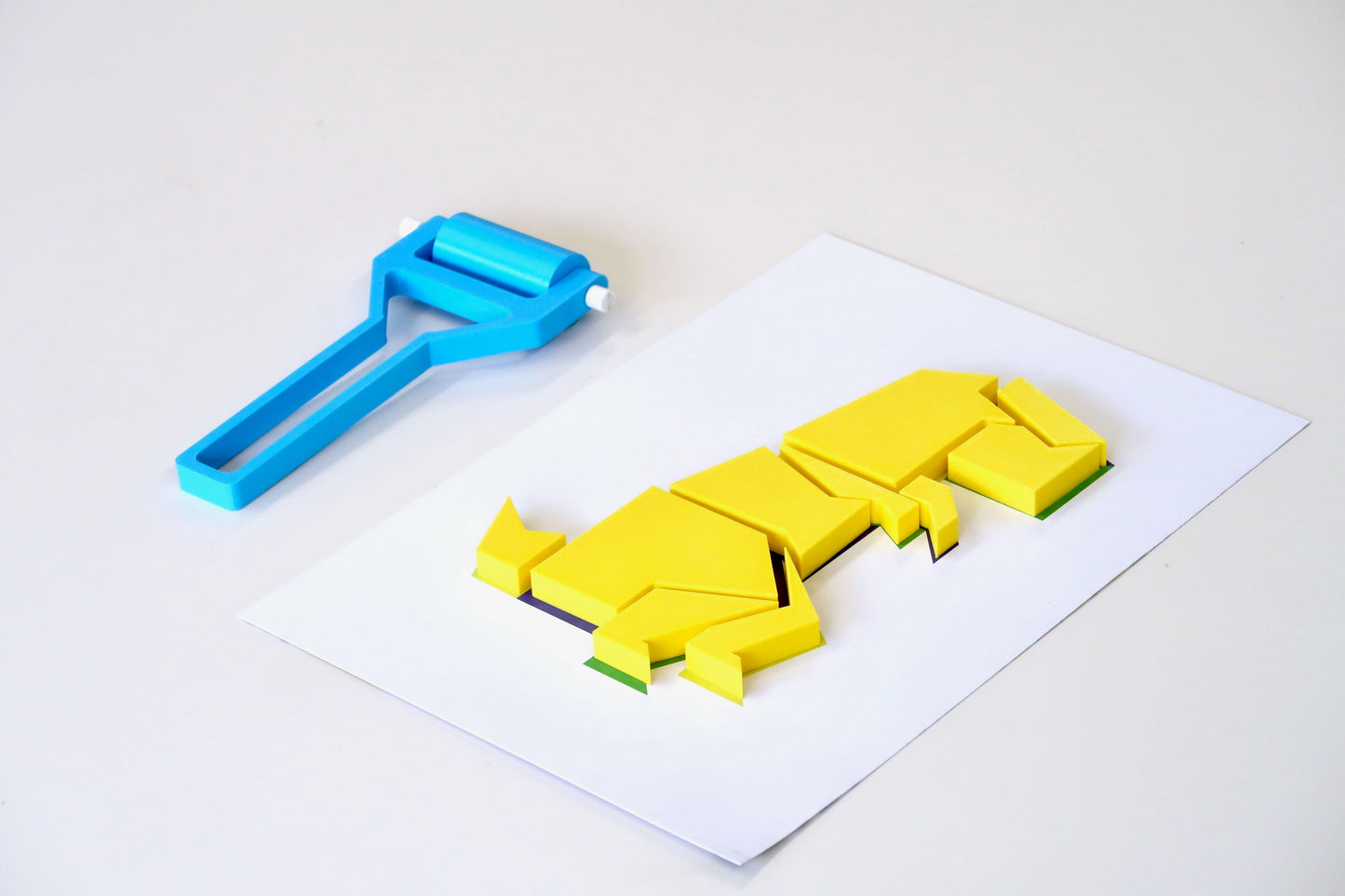 Jeu Montessori de sérigraphie pour enfants - Kit tampons dinosaure - T-REX - Quark