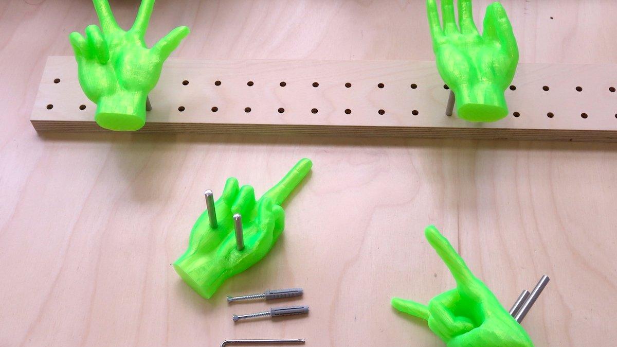 Patère en forme de Main - Déco Maison en impression 3D - Accessoires - Aire - A97-17 - 5