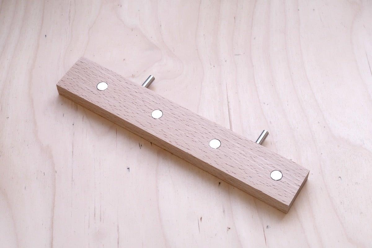 Porte-clés magnétique en bois pour Pegboard - 4 trousseaux - Quark